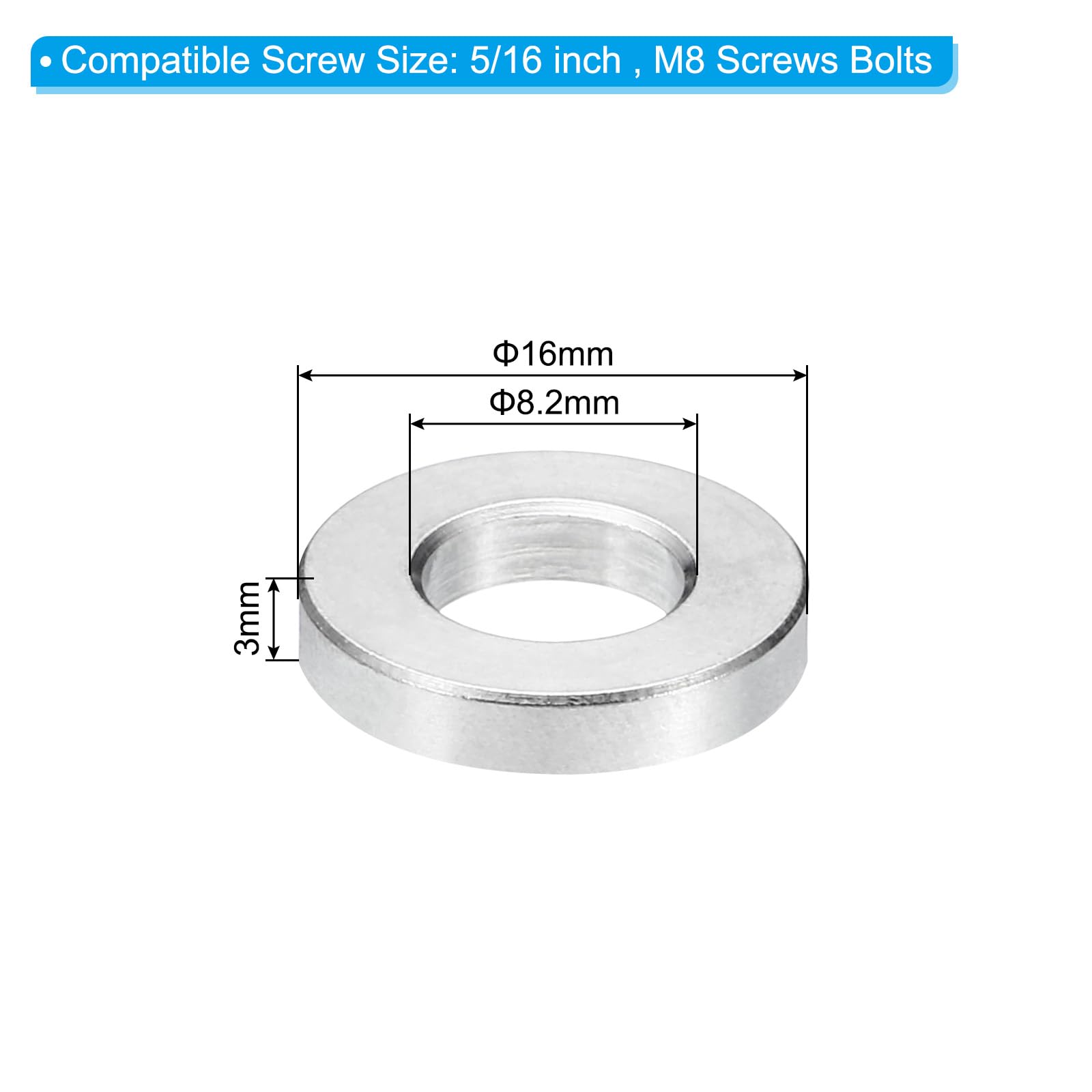 PATIKIL M8 Stainless Steel Spacers - Image 2