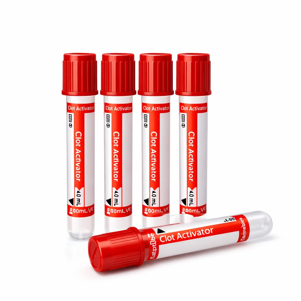 Red Plain 12x75 mm Non-Vacuum Test Tube,4 ml PP Material (Pack of 100) for Laboratory Use-image-11