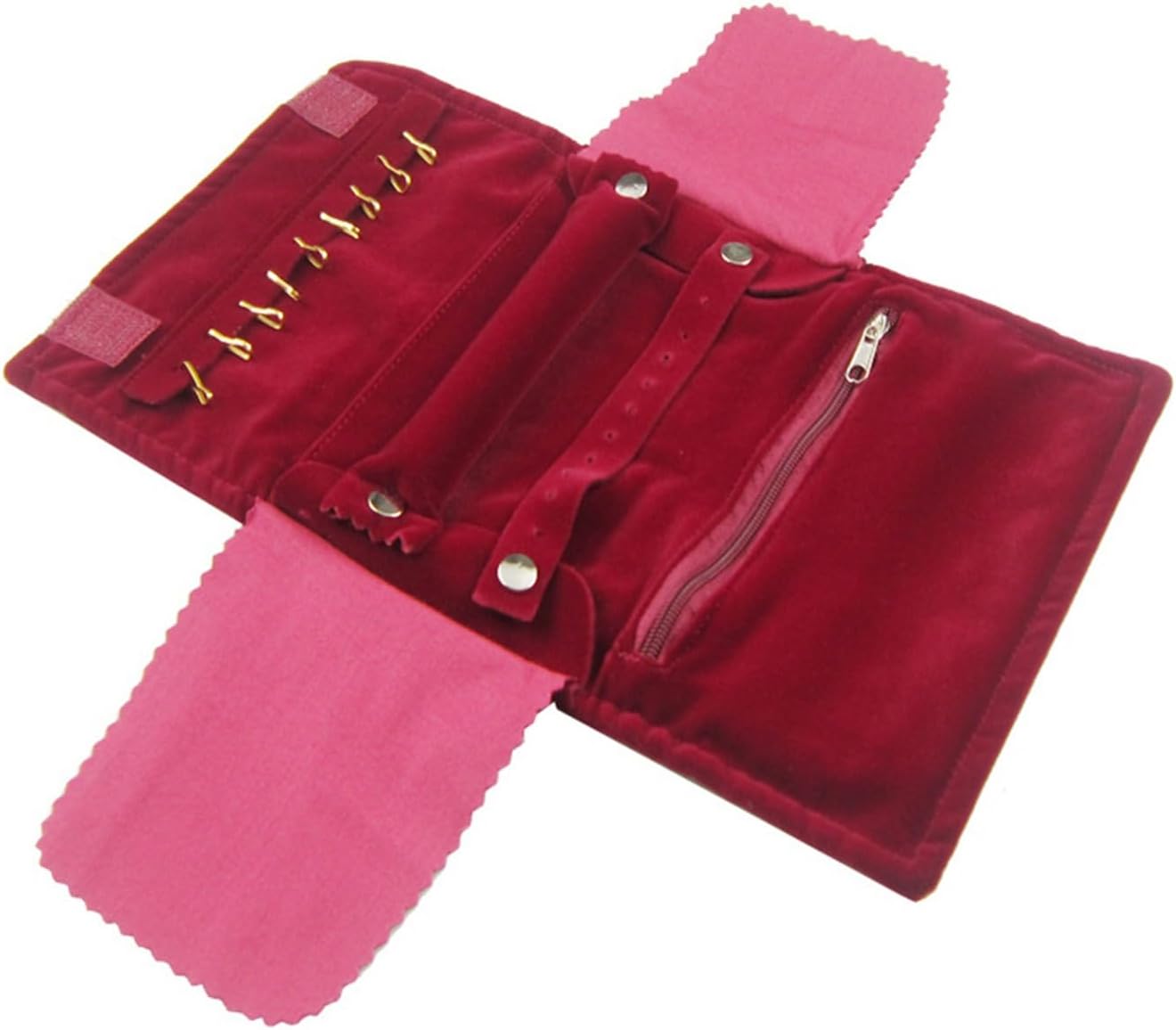 Jewelry Storage Roll Jewelry Case Roll Bag Organizer for Necklace Earrings Ring Bracelet for Travel