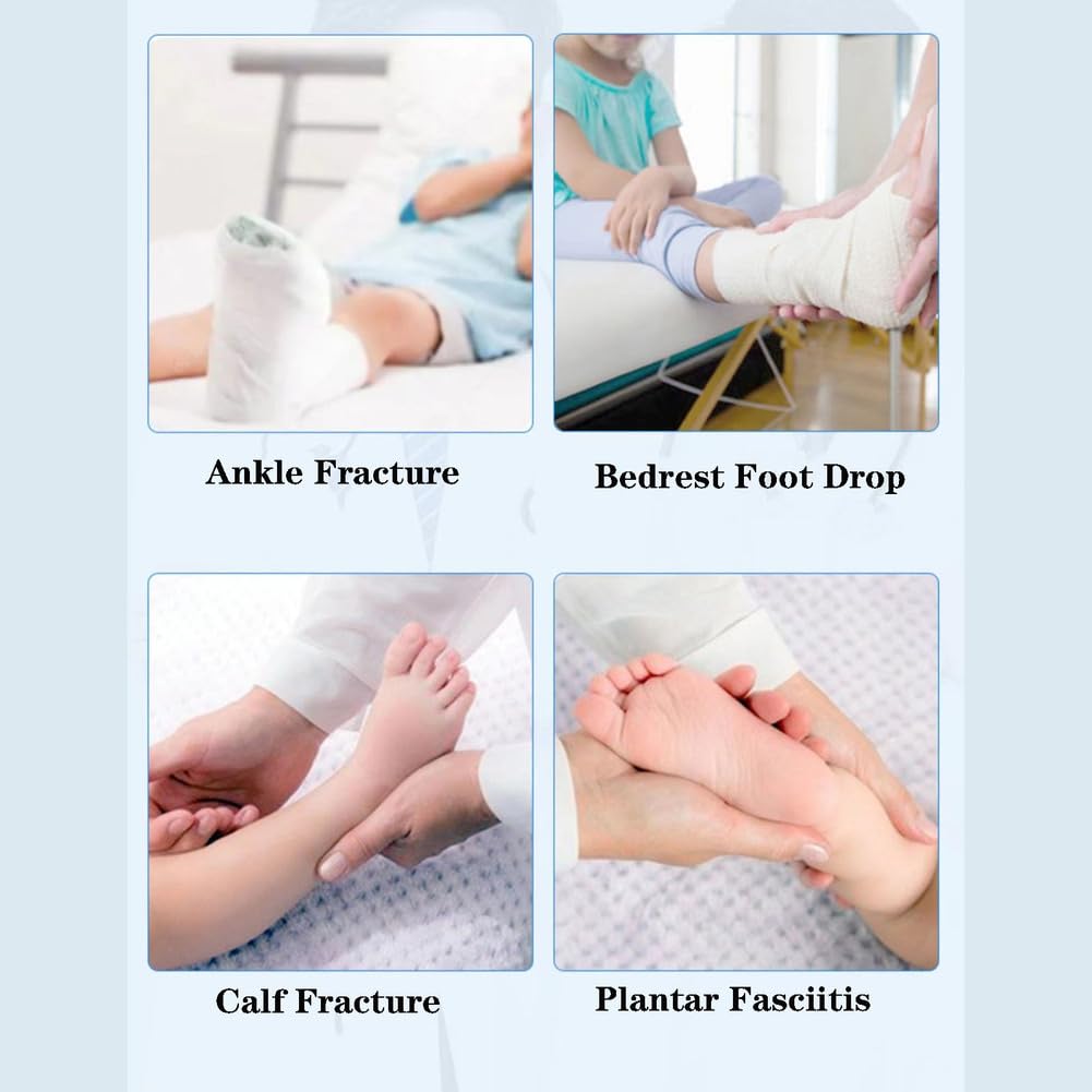 Ortesis de pie, Soporte for pie caído for Dormir for el Tratamiento de la Fascitis Plantar y tendinitis Aquiles(C Right,Large)