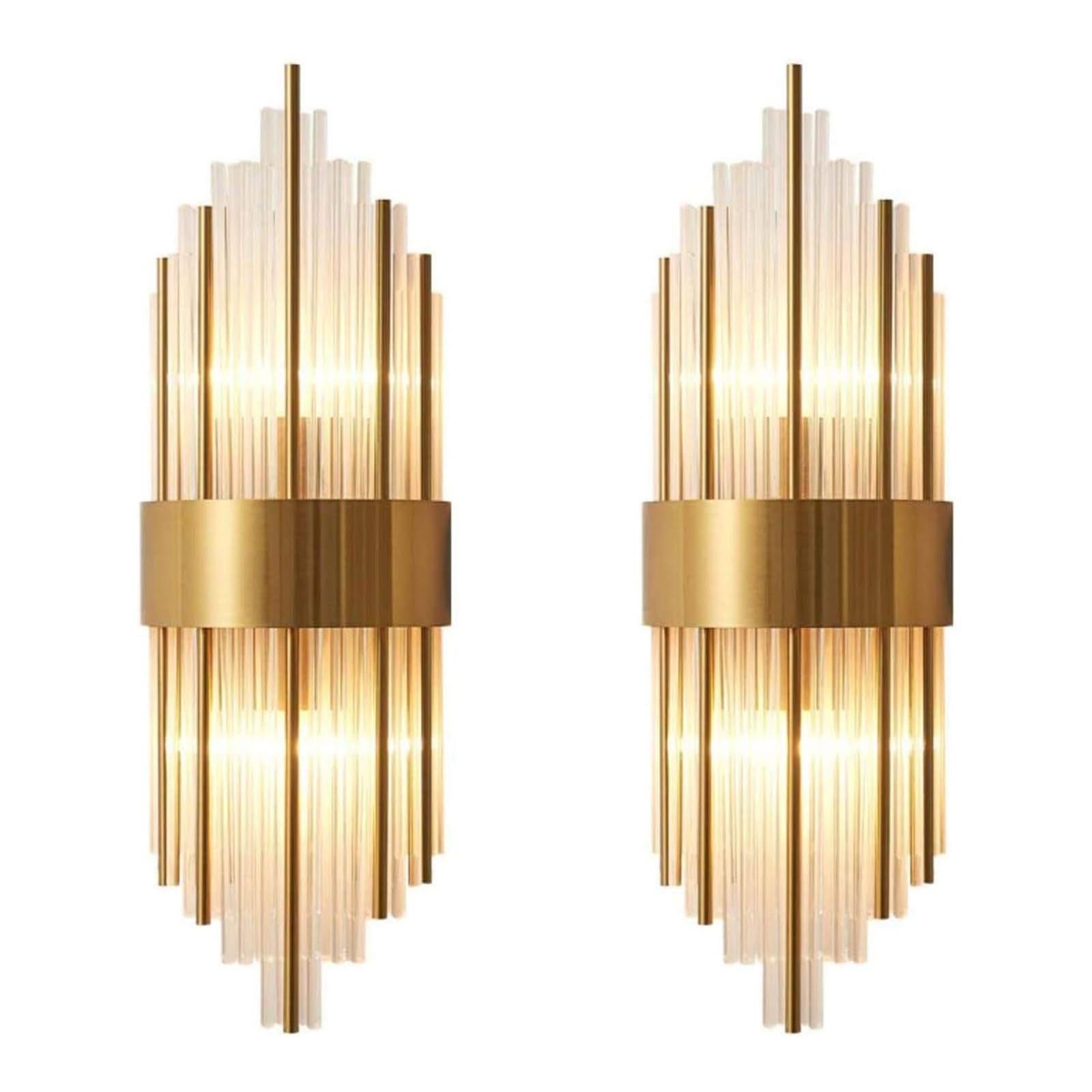 Froidexg Golden/Light Wall Lamp E14 Crystal Base Wall Sconces Modern Crystal Wall Lamp Fixtures Crystal Wall Sconce For Bedroom Bedside Study Children's Room