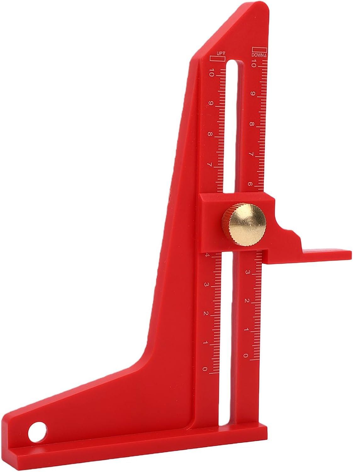 Fafeicy Height Gauge, Sturdy ABS Aluminum Depth Measuring Tool with Smooth Adjustment and 0.1cm Accuracy for the Table Saw Router Drill Press for DIY Woodworkers