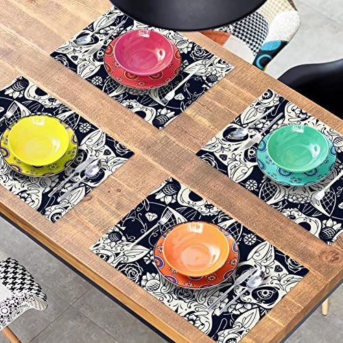 Set de table renard lavable résistant chaleur pour table à manger lot de 6 - 8