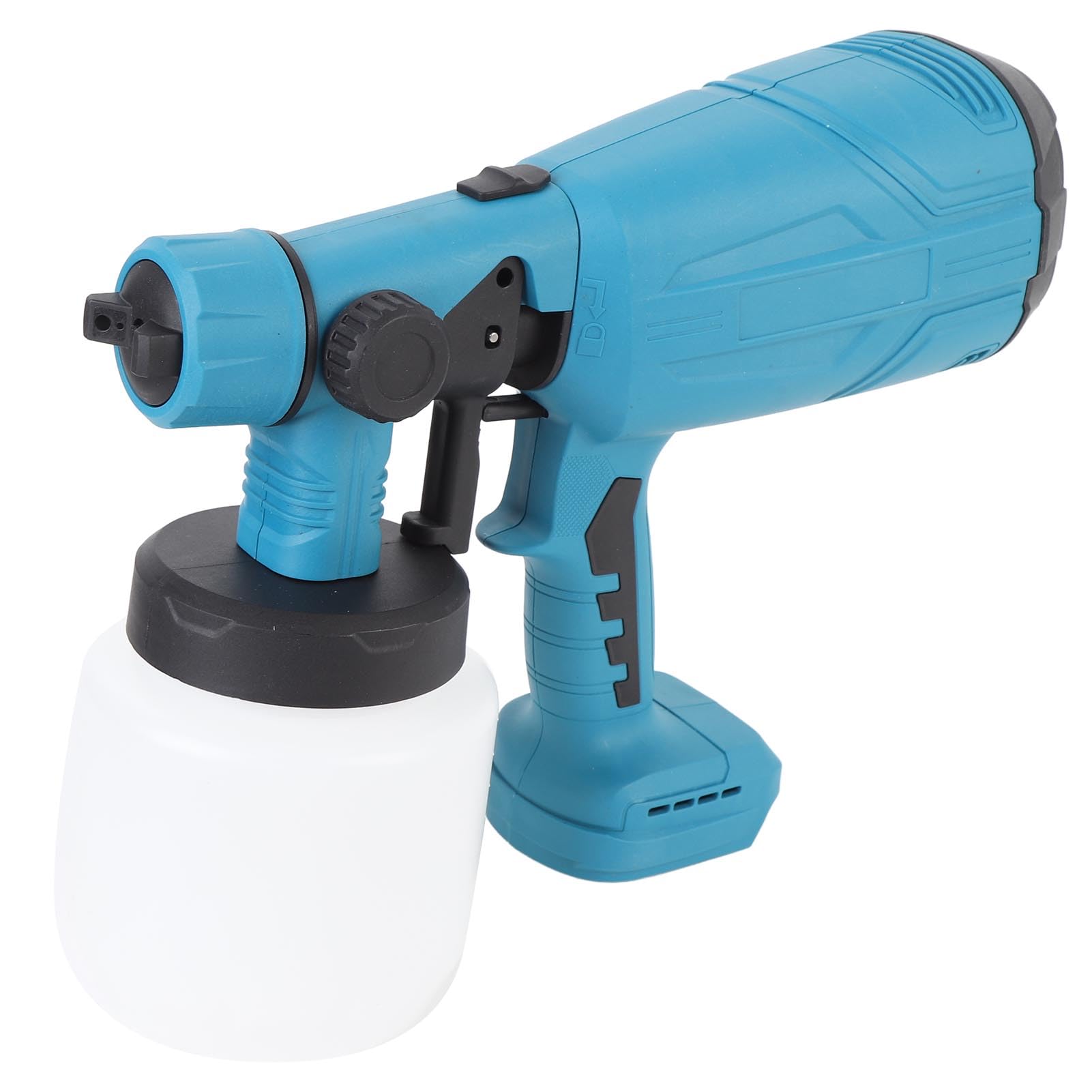 Rociador de Pintura Inalámbrico, Motor sin Escobillas, 4 Boquillas, 3 Patrones de Rociado, Control de Flujo, Pistola de Pulverización Eléctrica de Pintura Eléctrica con Batería