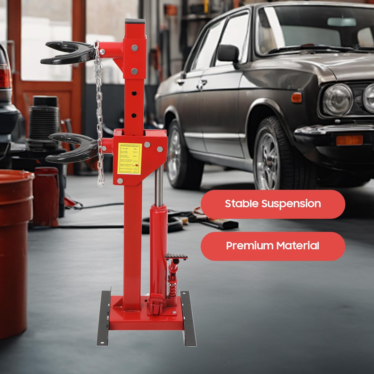 Compresseur ressort amortisseur demonte amortisseur voiture 3T Outillage Mecanique Auto Hydraulique Ressort de Compression Kit de Presse Amortisseur Voiture pour Démonter Ressorts de Suspension Auto