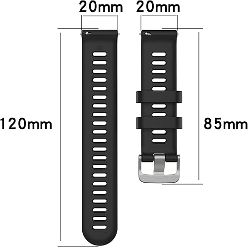 Miniatura 3 de Compatible con Garmin Forerunner 158Forerunner 55, 0.787 in de ancho, correa de silicona de repuesto para Garmin Forerunner 158Forerunner