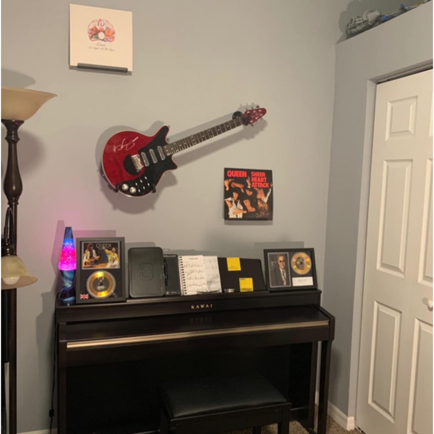 4 Supports Mural Guitare En Bois - Pour Guitare Acoustique, Électrique, Basse - Facile à Installer