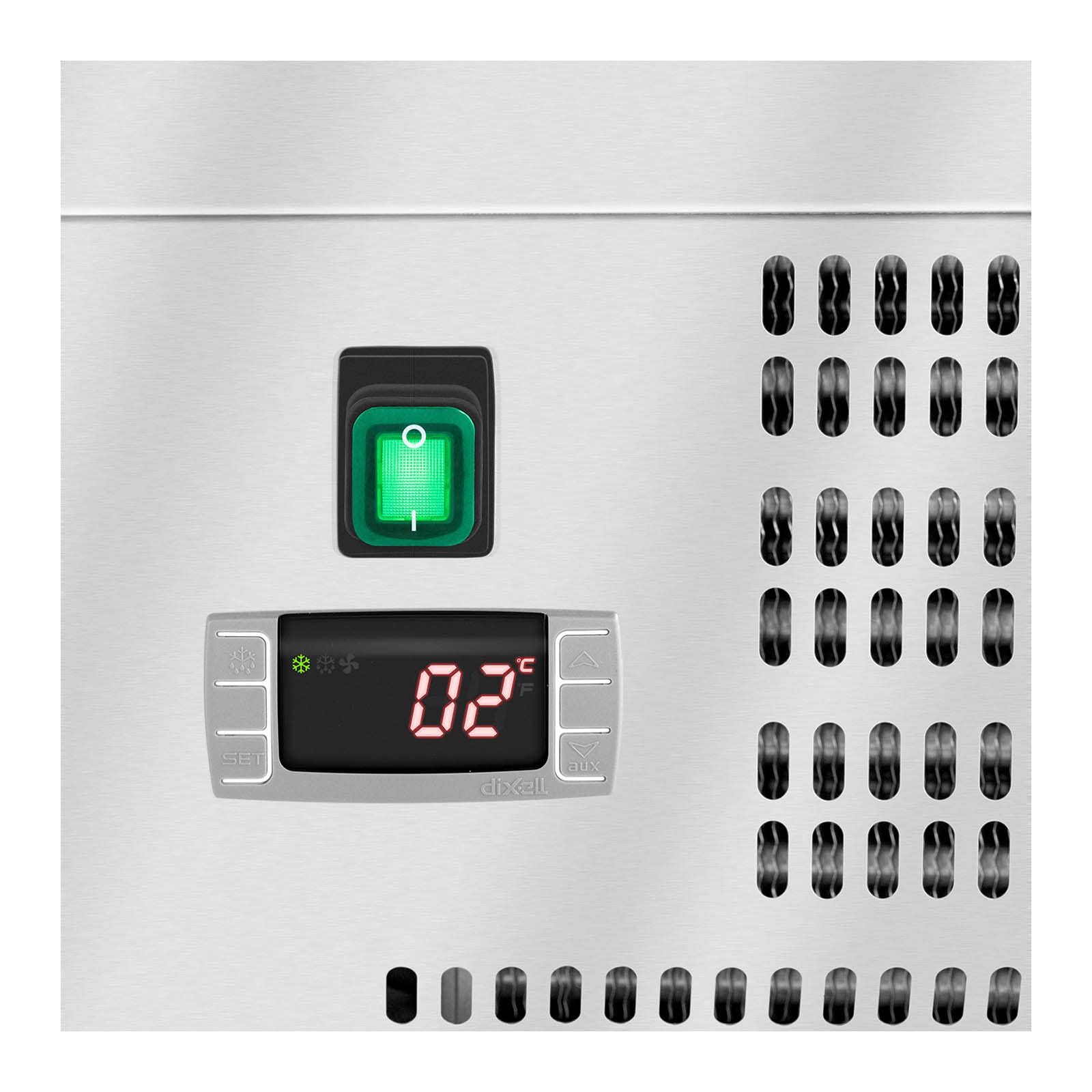 Royal Catering Vitrina refrigerada para contenedores GN 1/3 y 1/4