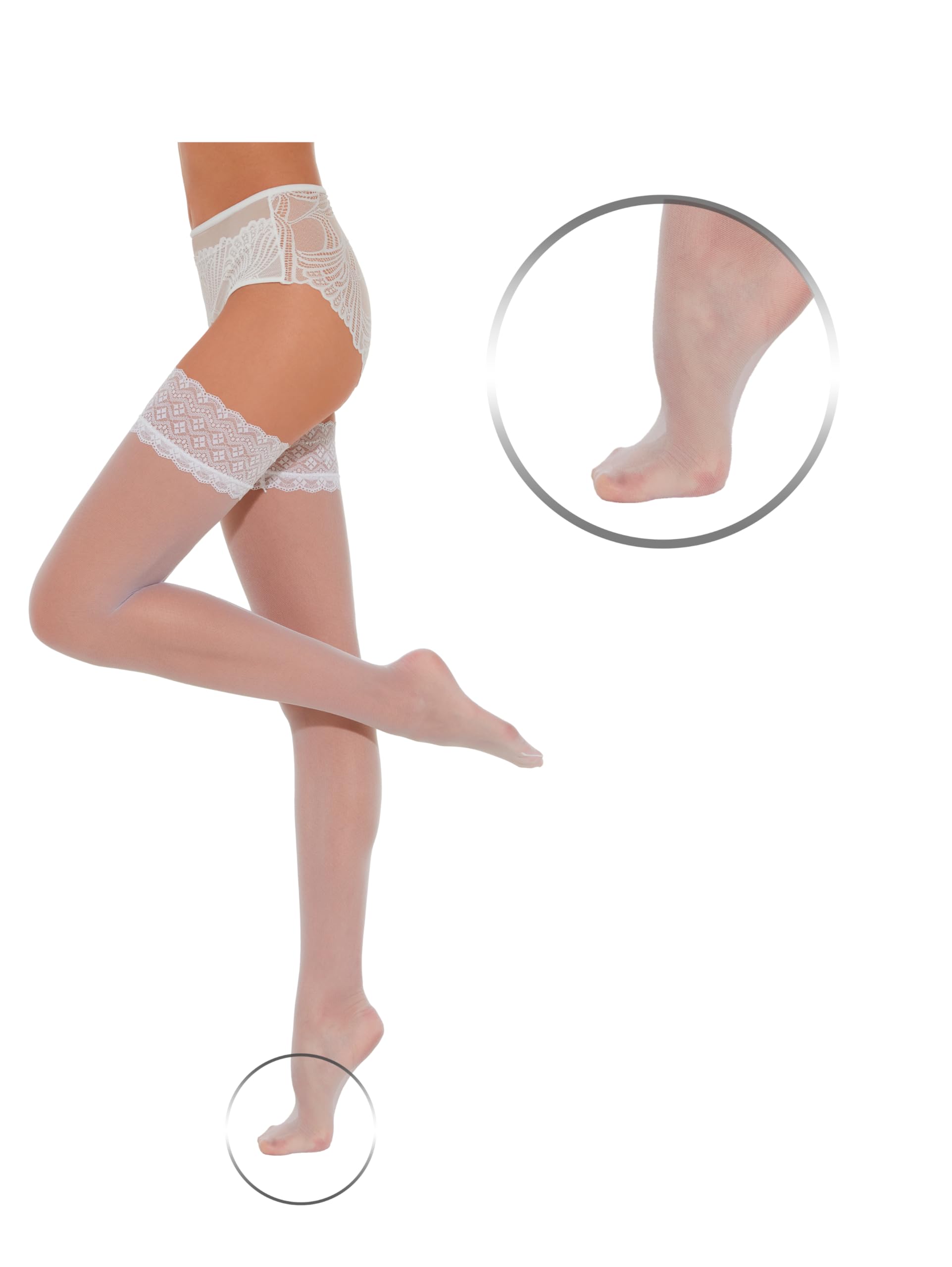 Fiore Celia/Obsession Bas Autofixants, 30 DEN Femme