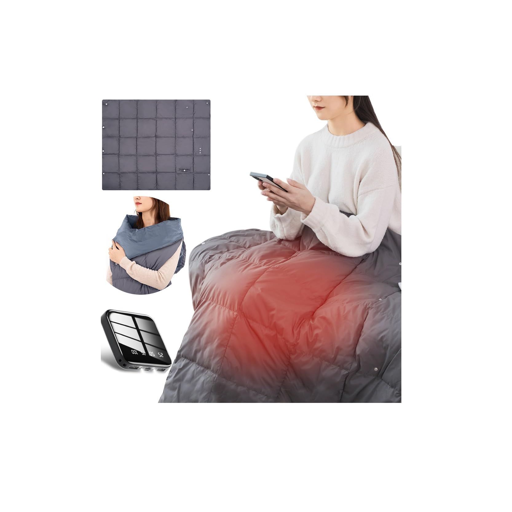 Amazon.co.jp : 【2025冬新登場・5way使用】電気毛布 掛け敷き兼用