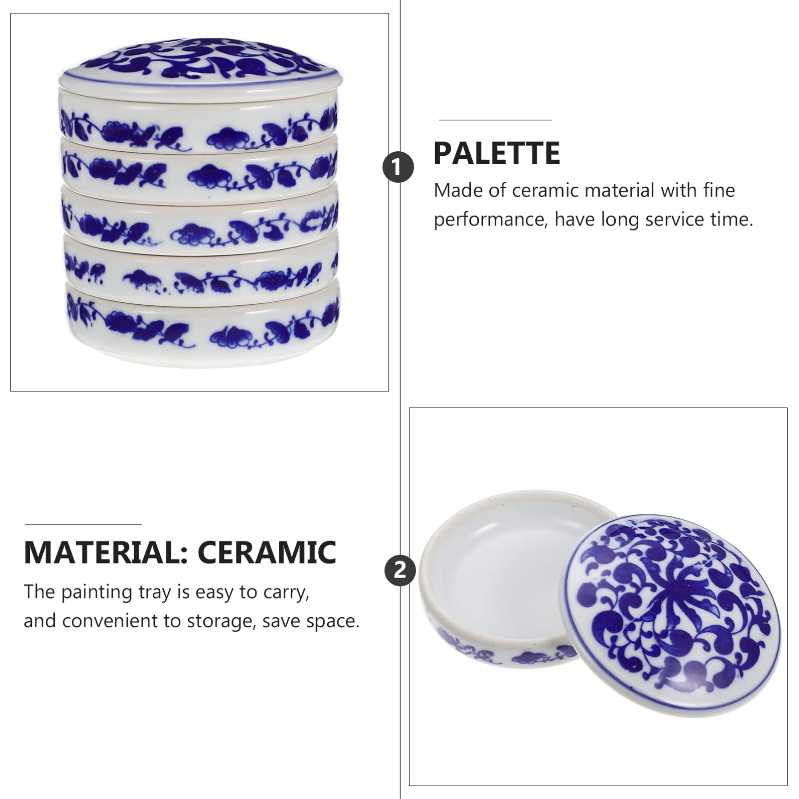 5 warstw tace do mieszania tacki do mieszania pigmentów akwarelowych paleta farb ceramicznych do malowania kolorów