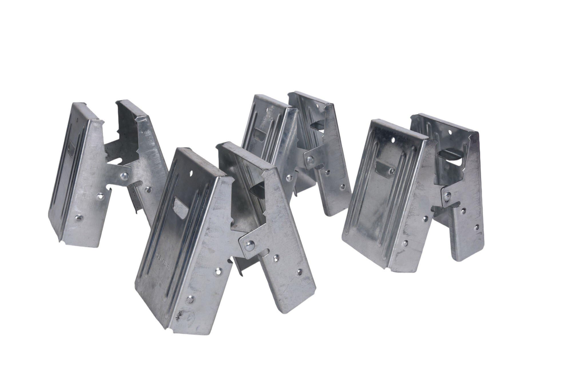 Century Drill & Tool 72994 2x4 Sawhorse Brackets, Set of 4, Galvanized, Compact Storage