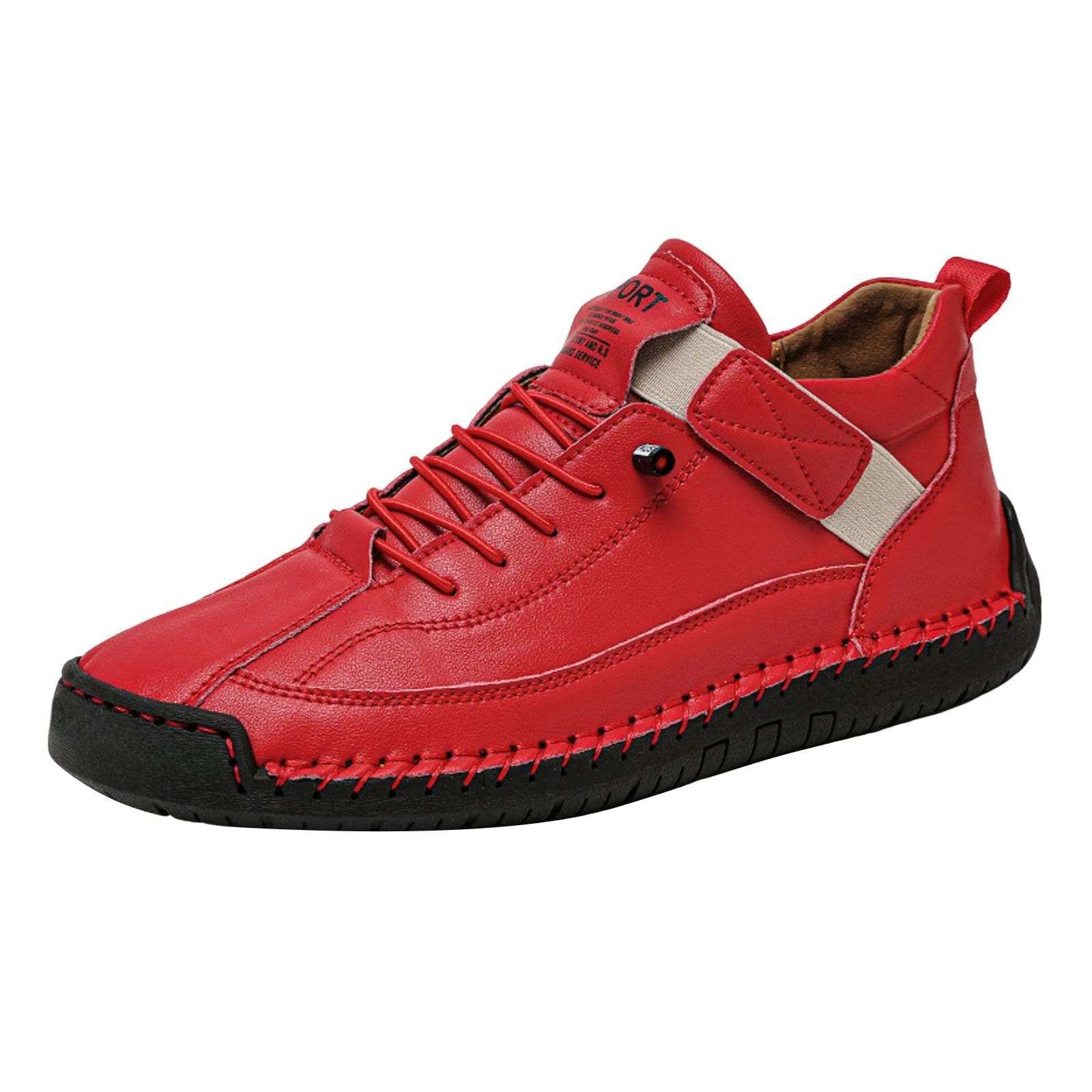Scarpe da donna a piedi nudi casual slip on scarpe da passeggio vestibilità ampia leggere traspiranti per tutti i giorni calzature da donna grigio, Rosso, 36.5 EU