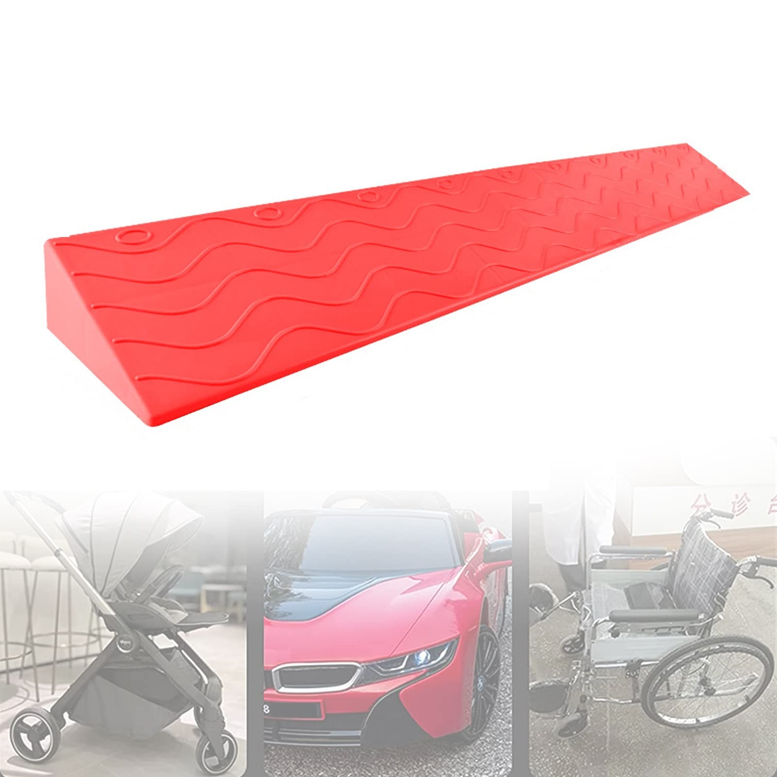 MTADSBKFP Driveway Kerb Ramp, PVC Wheelchair Threshold Ramp For Doorways, Multicolor, Multiple Sizes(C,99 * 10 * 4cm)