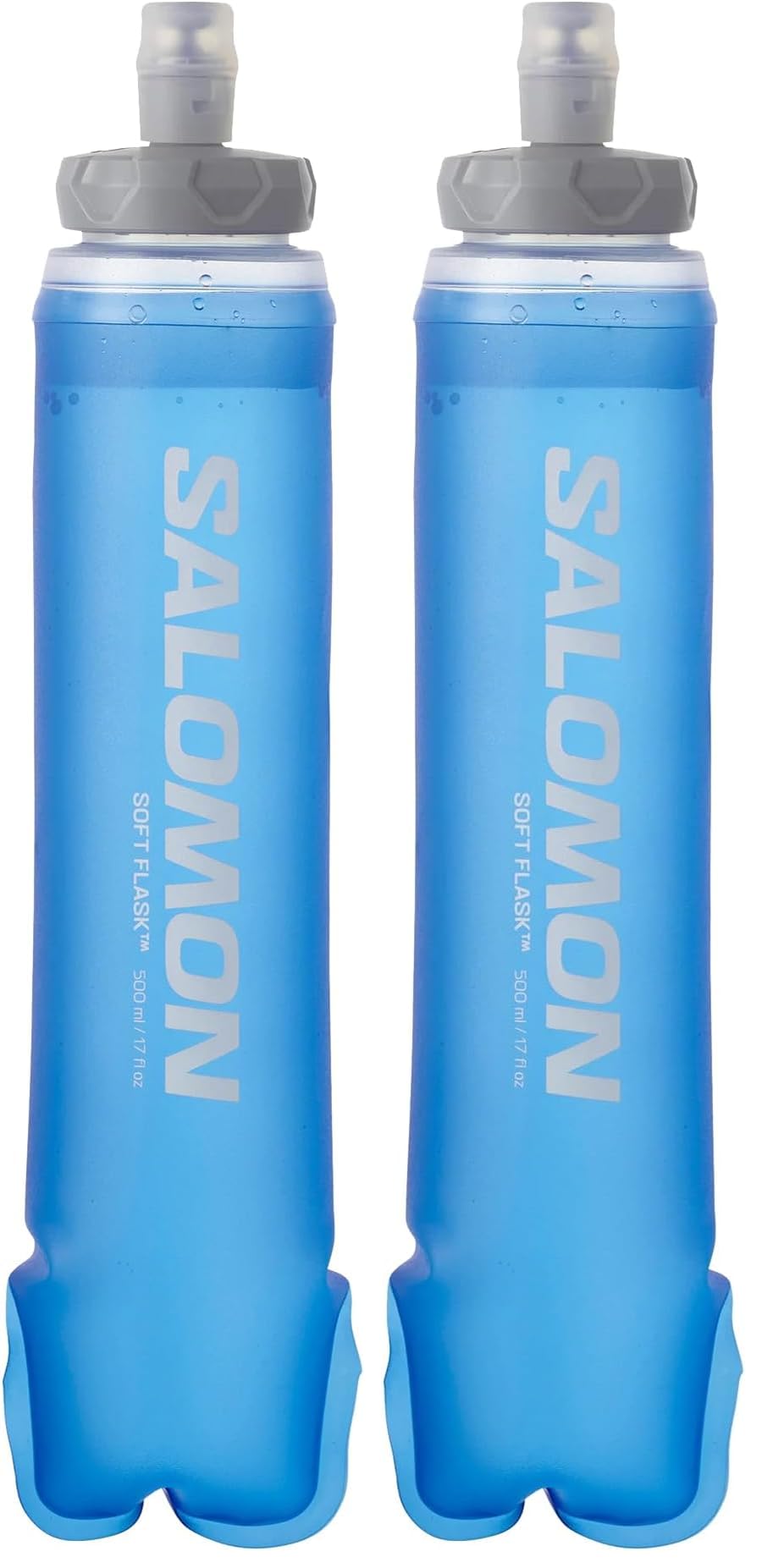 Salomon Soft Flask 500ml Gourde souple unisexe Valve à débit élevé Bleu Lot de 2