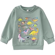 MODNTOGA Dinosaur Sweatshirt Toddler Boy Girl T-rex Ranch Crewneck Shirt Long Sleeve Dino Graphic Top Baby Fall Winter Outfit