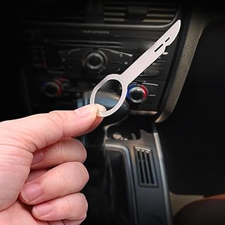 Car Radio Removal Tool Set, Universal Stainless Steel Stereo Extraction Keys, Automotive Audio Removal Kit for Dashboard Repair(silver)