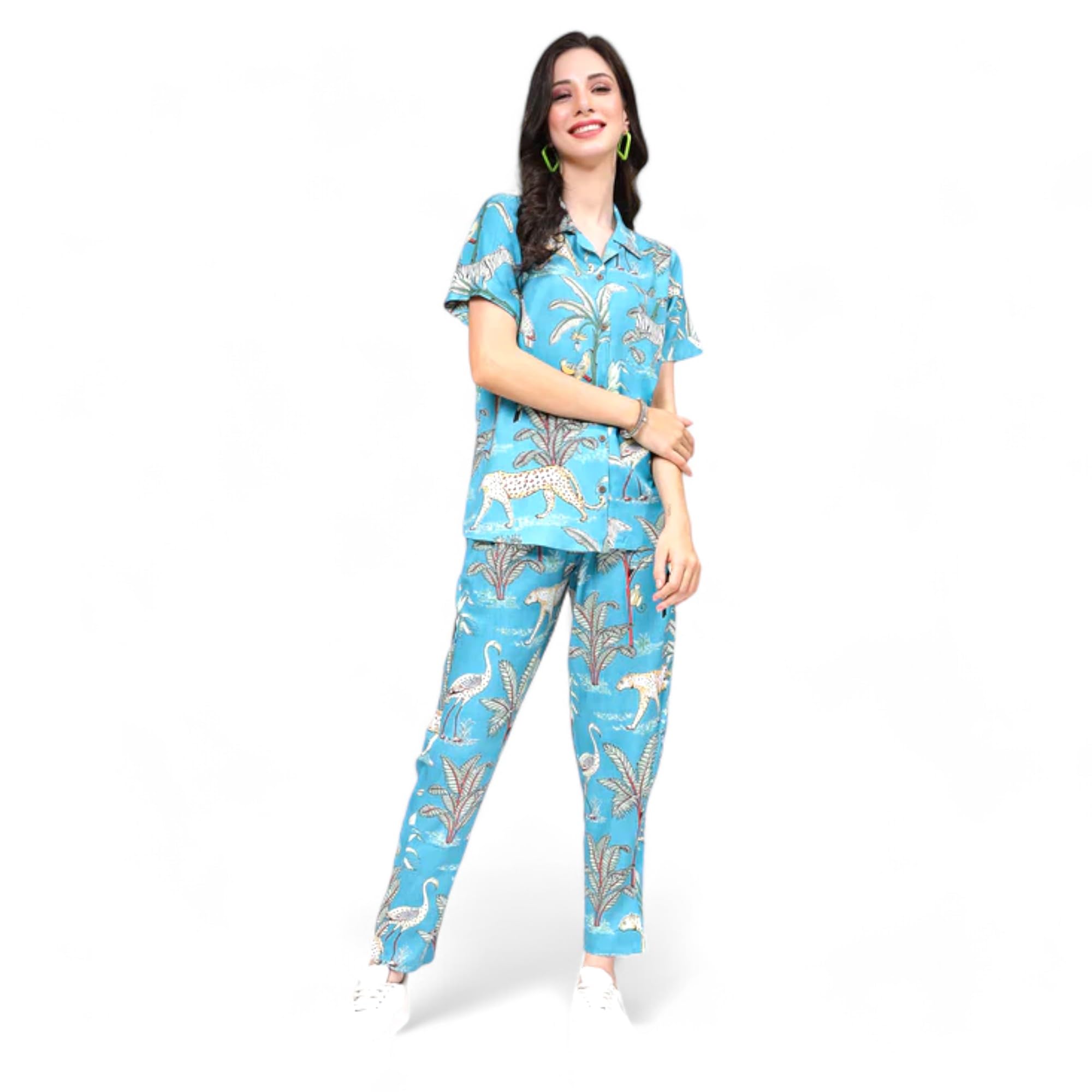RangMahal Ensemble d'accessoires pour femme Motif animal tropical indien