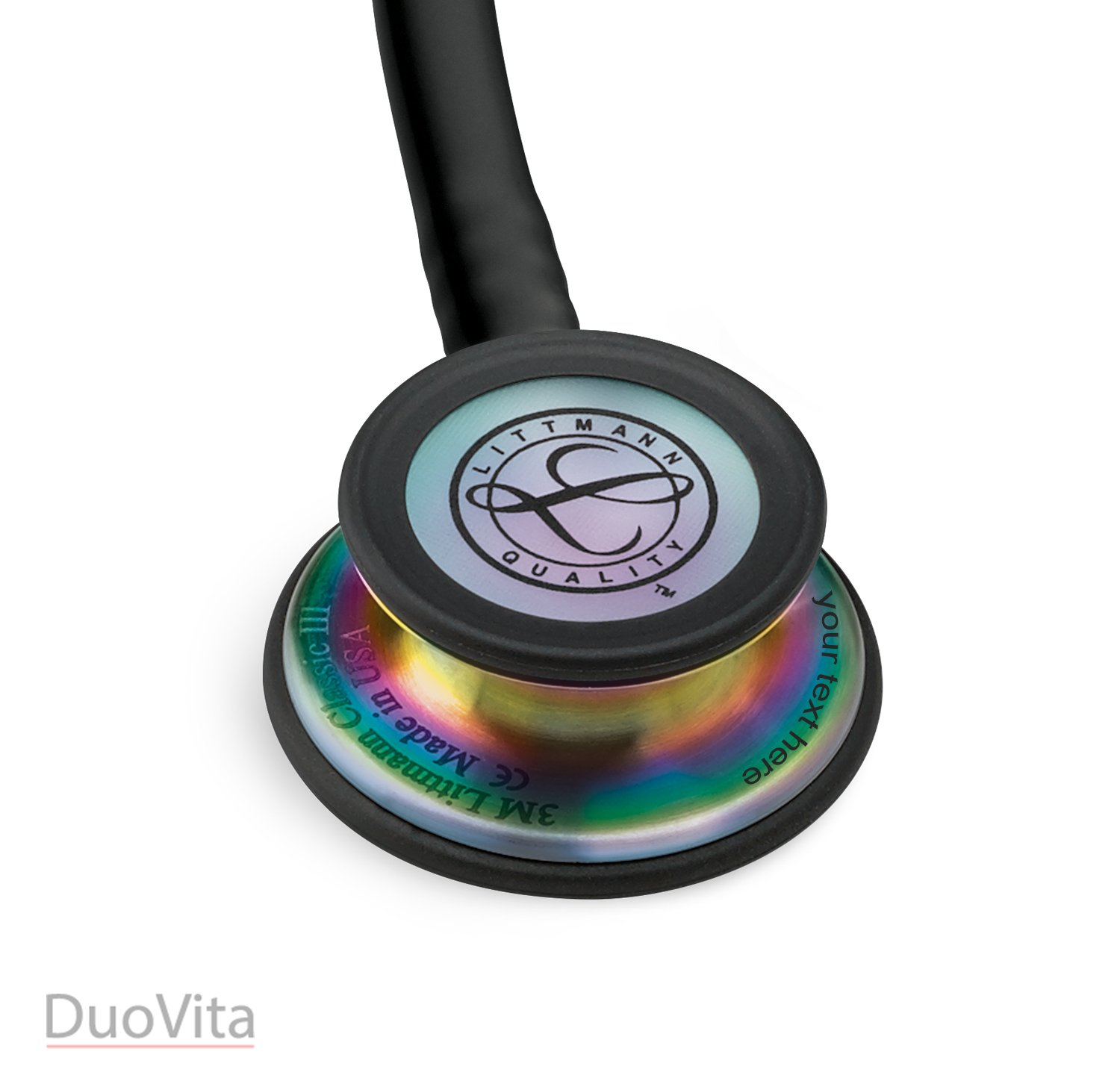 3M Littmann Classic III Estetoscopio con Grabado Gratuito y Linterna Pupilar de Regalo (Negro/Rainbow Edition)