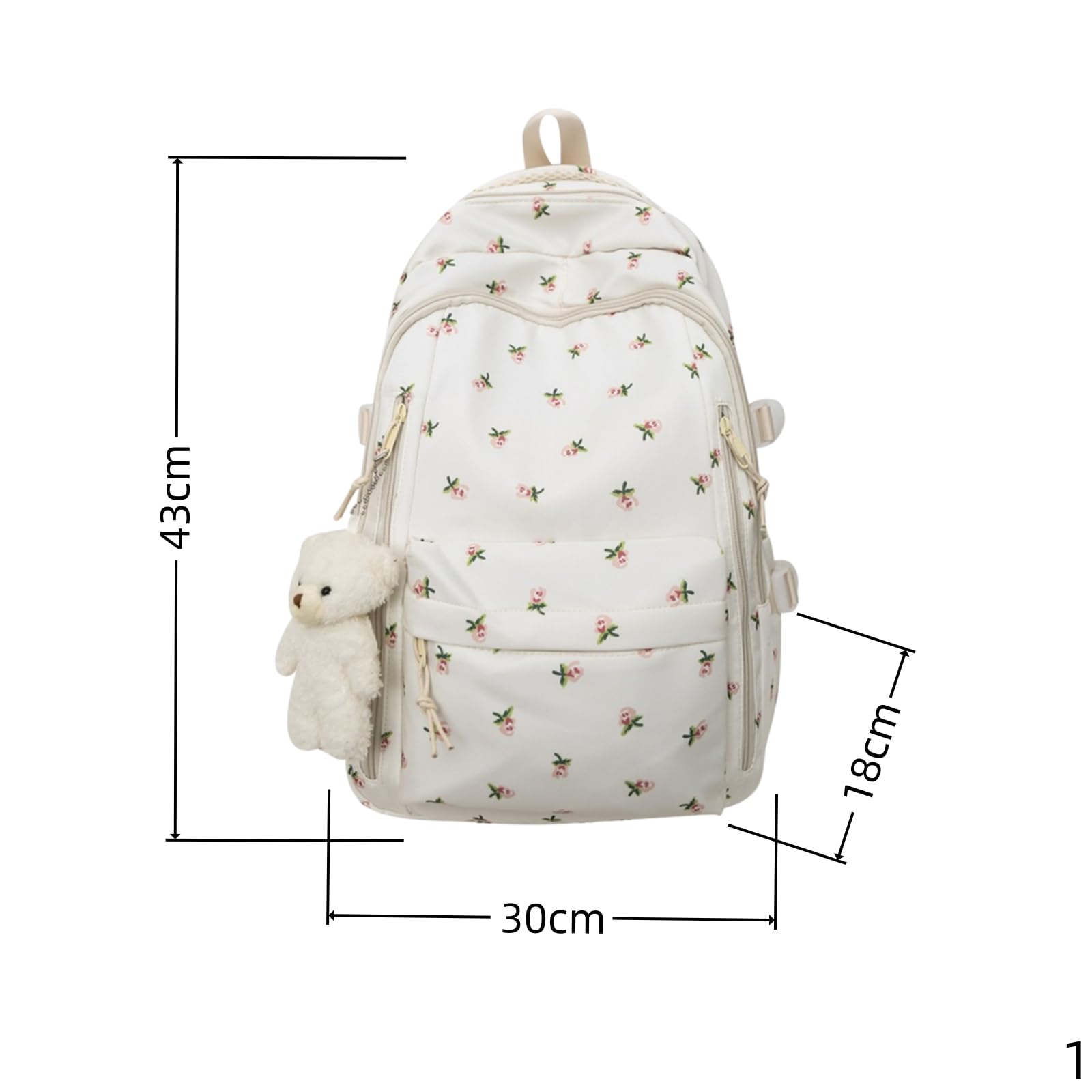 Zaino Scuola Elementare Backpack di Grande capacità Stampato Girls Lightweight Studenti delle Scuole Superiori Medie-04-borsa Singola