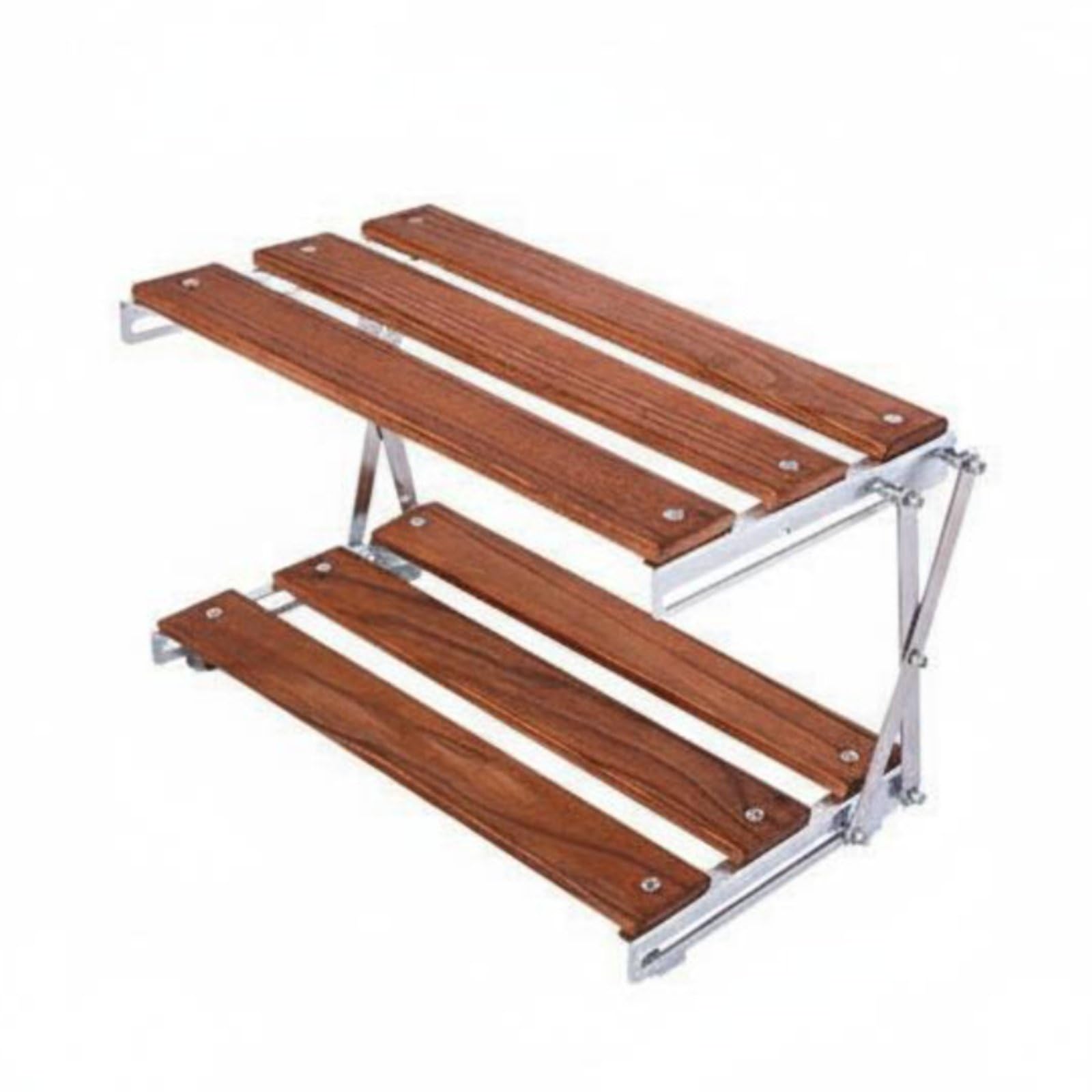 Estantería Plegable de Camping Multiusos Estantería de Camping Plegable Fácil Instalación para Aire Libre, 30CM, 2 Capas