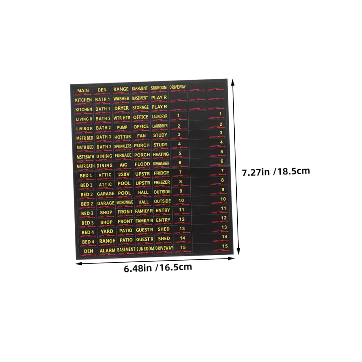 VILLCASE Versatile Electric Panel Labels 10 Sheets Breaker Box Identifier Stickers