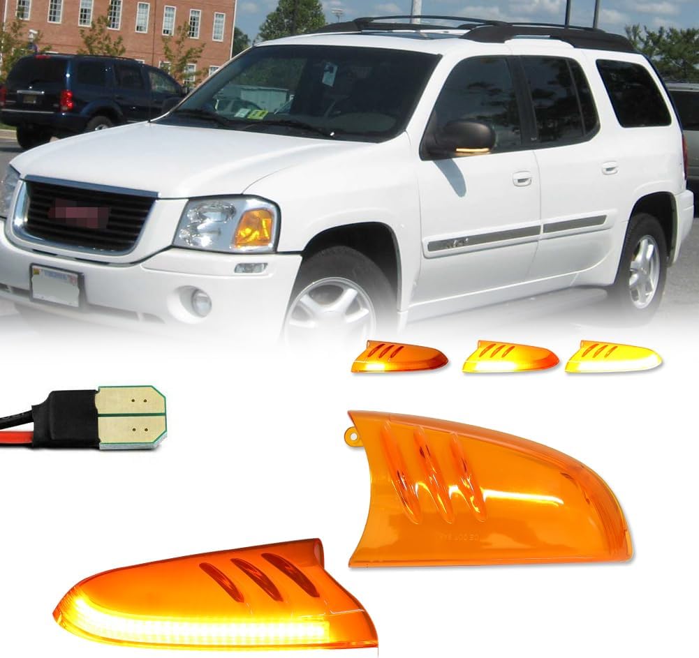 KENRTIR Amber Lens Amber LED Side Mirror Turn Signal Lights for 20042007 Buick