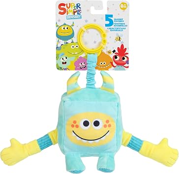 WowWee Super Simple Sensory Plush Monsters Rizzo Blue with 5+ Sensory Features Ages 0+