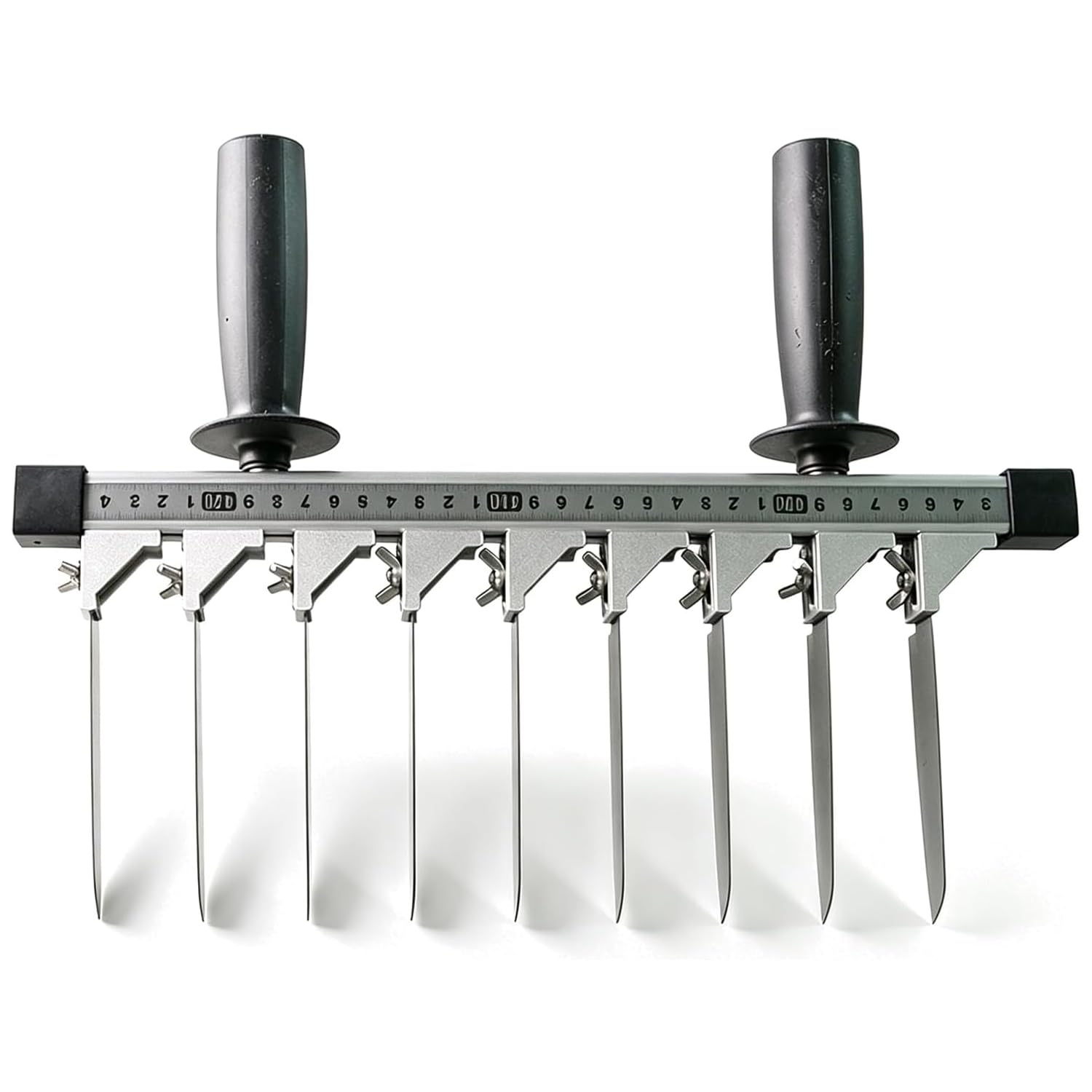 Tofuschneider Aus Edelstahl Mit 9 Klingen Zum Schneiden Von Tofu In Scheiben, Inklusive Lineal, Schnittbreite 29,6/37,6/45,6 cm (optional), Einstellbarer Abstand, 45.6cm Slicer