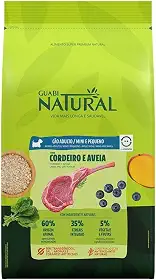 Ração Guabi Natural Cães Adultos Raças Mini e Pequeno Cordeiro e Aveia 2,5 kg