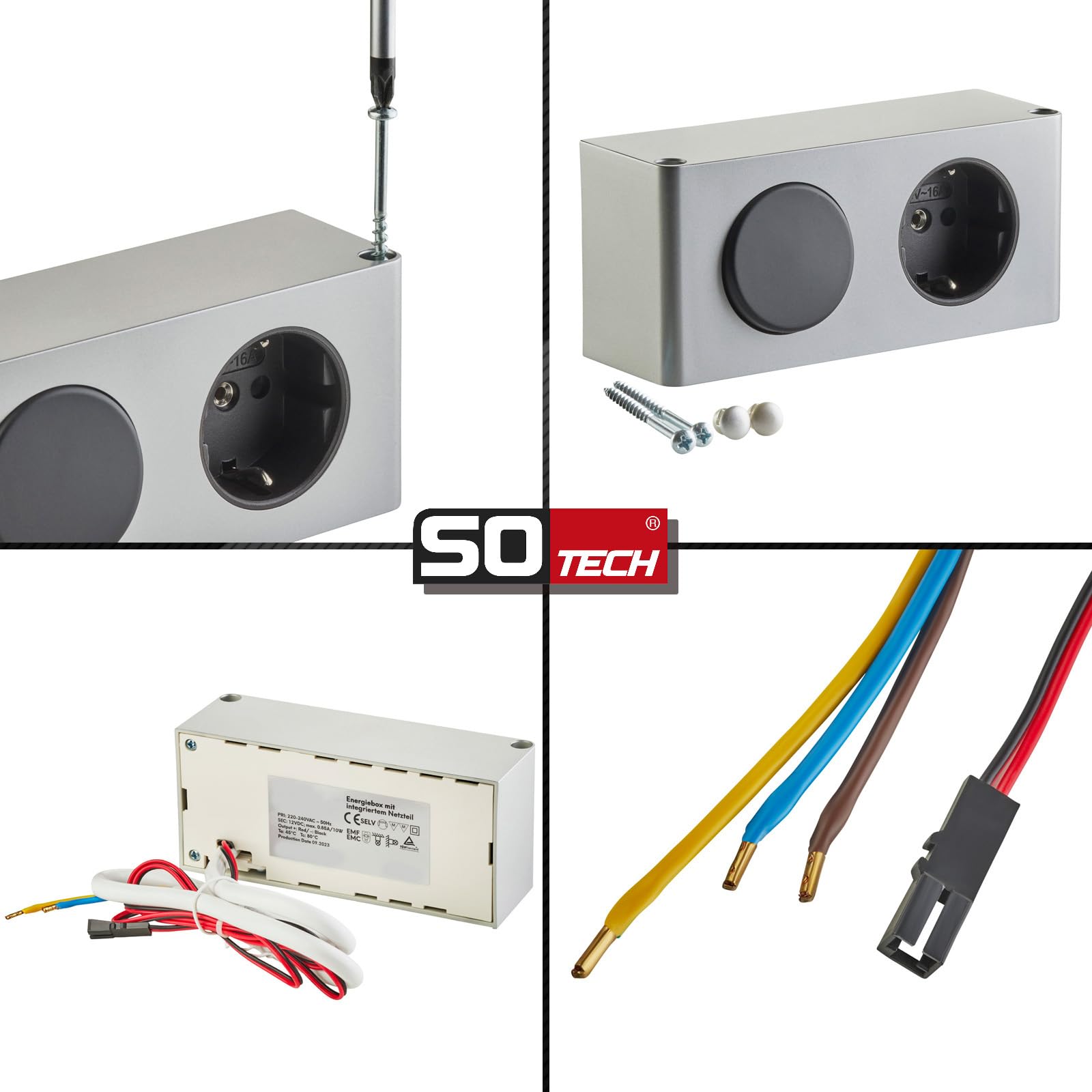 SOTECH Prise Powerbox INCL. Interrupteur d'éclairage pour 12 V 10 W