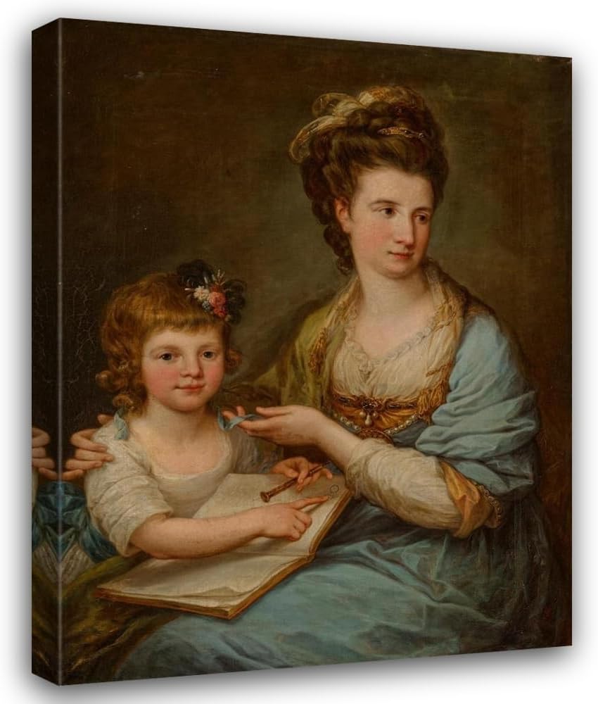 ArtDirect Portrait of Anne Stewart, née Dashwood, Countess of Galloway (1743-1830) Custom Framed Art Print Giclee Print or Canvas Options with Various Sizes and Customization by Angelica Kauffman