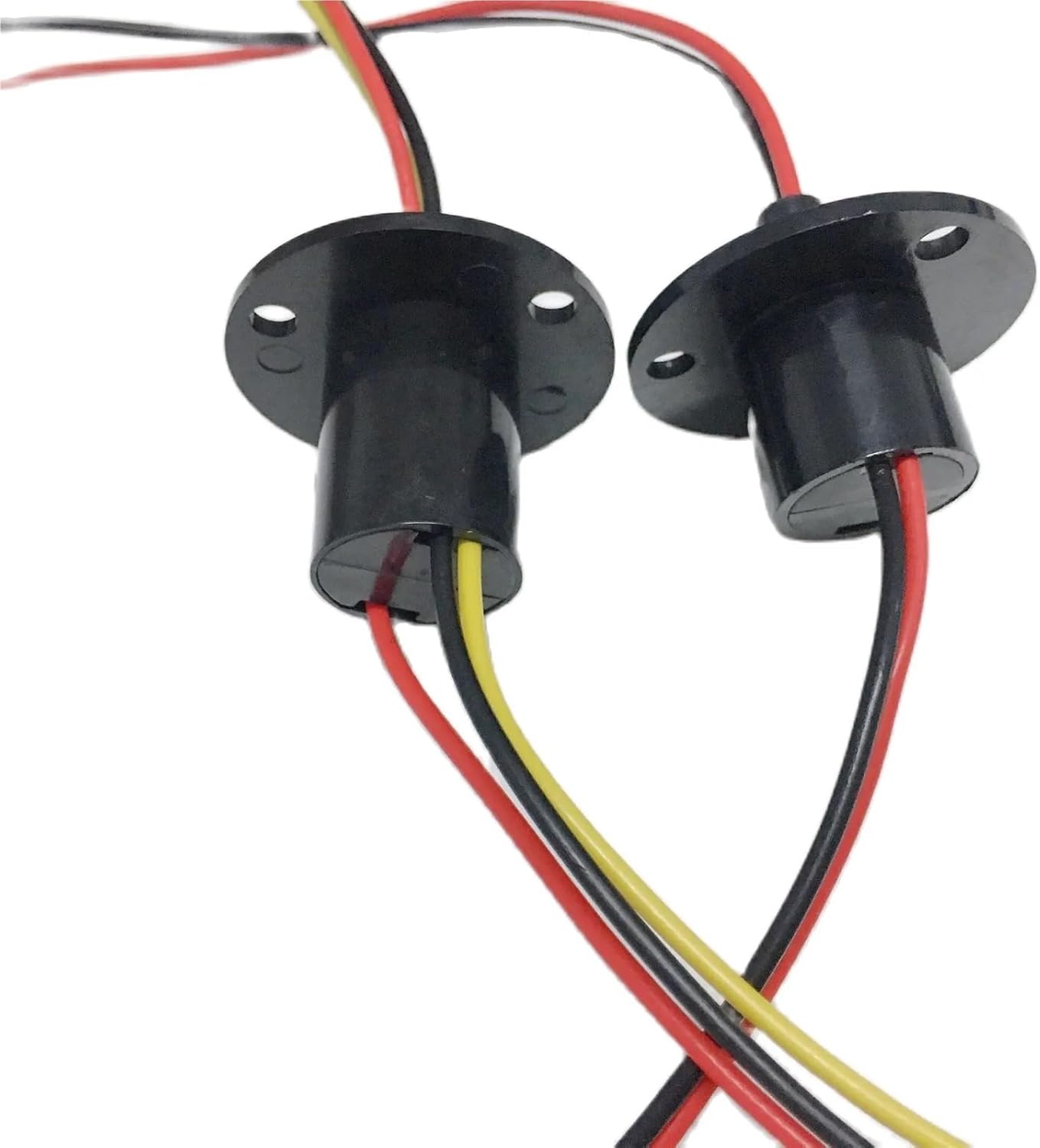 1PCS Large Current 15A Wind Power Slip Ring 2/3/4CH Channels Wires Dia. 22mm Conductive Flange Slipring for RC Model Accessories(Dia 22mm 2CH 15A)