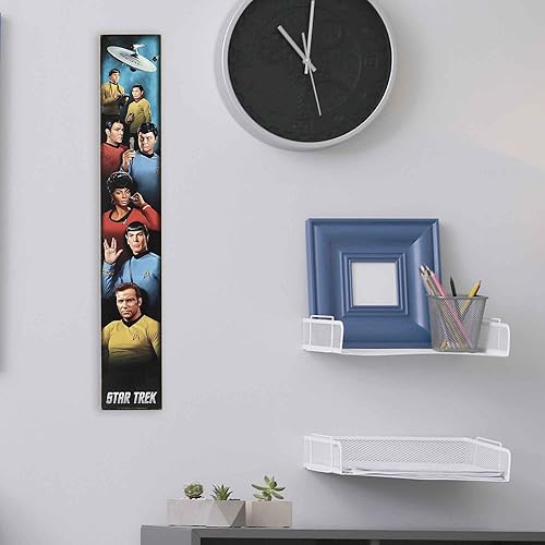 Miniatura 5 de Open Road Brands Star Trek Line-Up - Decoración vertical de madera para pared, letrero grande de Star Trek para cueva u oficina de hombre