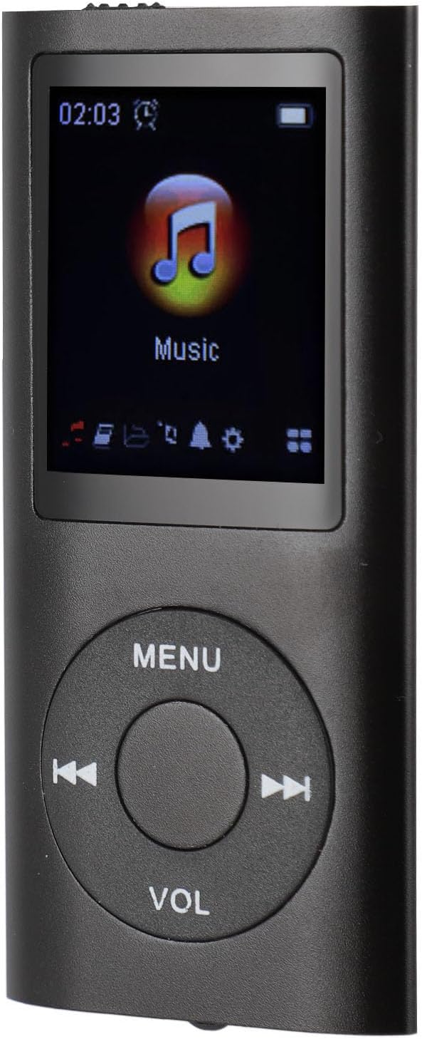 Front view of the Naroote MP3 Player with screen and buttons