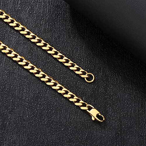 KRKC&CO 6mm Catena a Maglia Cubana in Acciaio