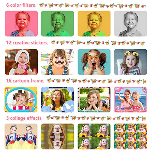 Langwolf Kids Camera for Girls, Digital Camera for Kids Toys Children Selfie Photo Video Camera with 32GB SD Card, Gifts for Girls and Boys by Age 3-9 Years - Image 5
