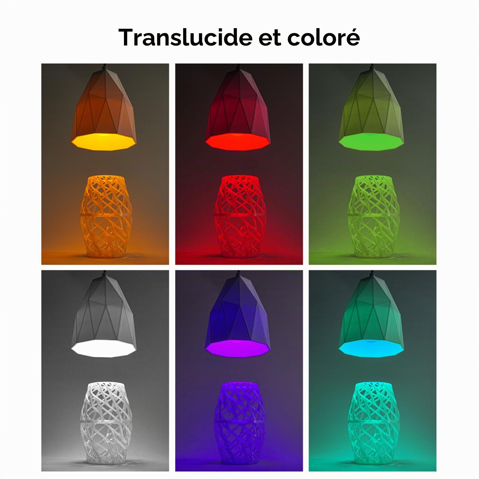 Creality Hyper PETG Filament 1,75 mm, Filament d'imprimante 3D Conçu pour Une Vitesse élevée de 30 à 600 mm/s, 1 kg (2,2 LB)/Bobine de Filament, Précision Dimensionnelle ±0,03mm, Transparent