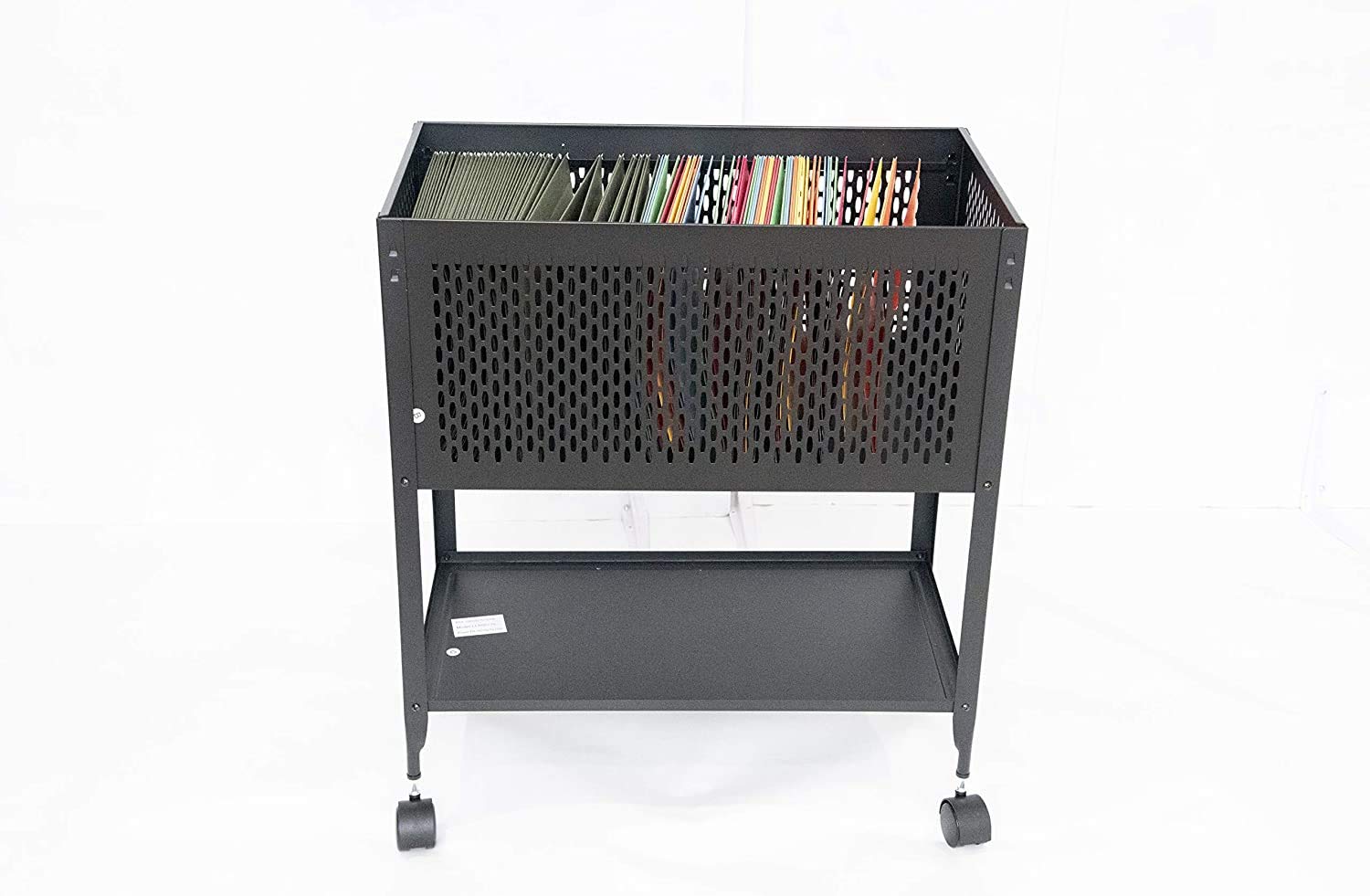Hanging File Folder Cart on Wheels Filing Rolling Storage Organizer