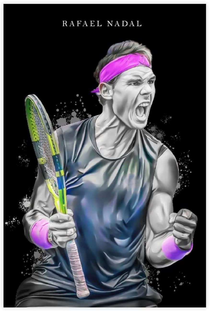 RUIYANMQ Puzzle 1000 Teile – Tennisspieler Rafael – Sportstar Poster – Holzspielzeug Für Erwachsene – Größe 75 X 50 Cm – Inkl. Poster – Perfektes Geschenk Ab 14 Jahren