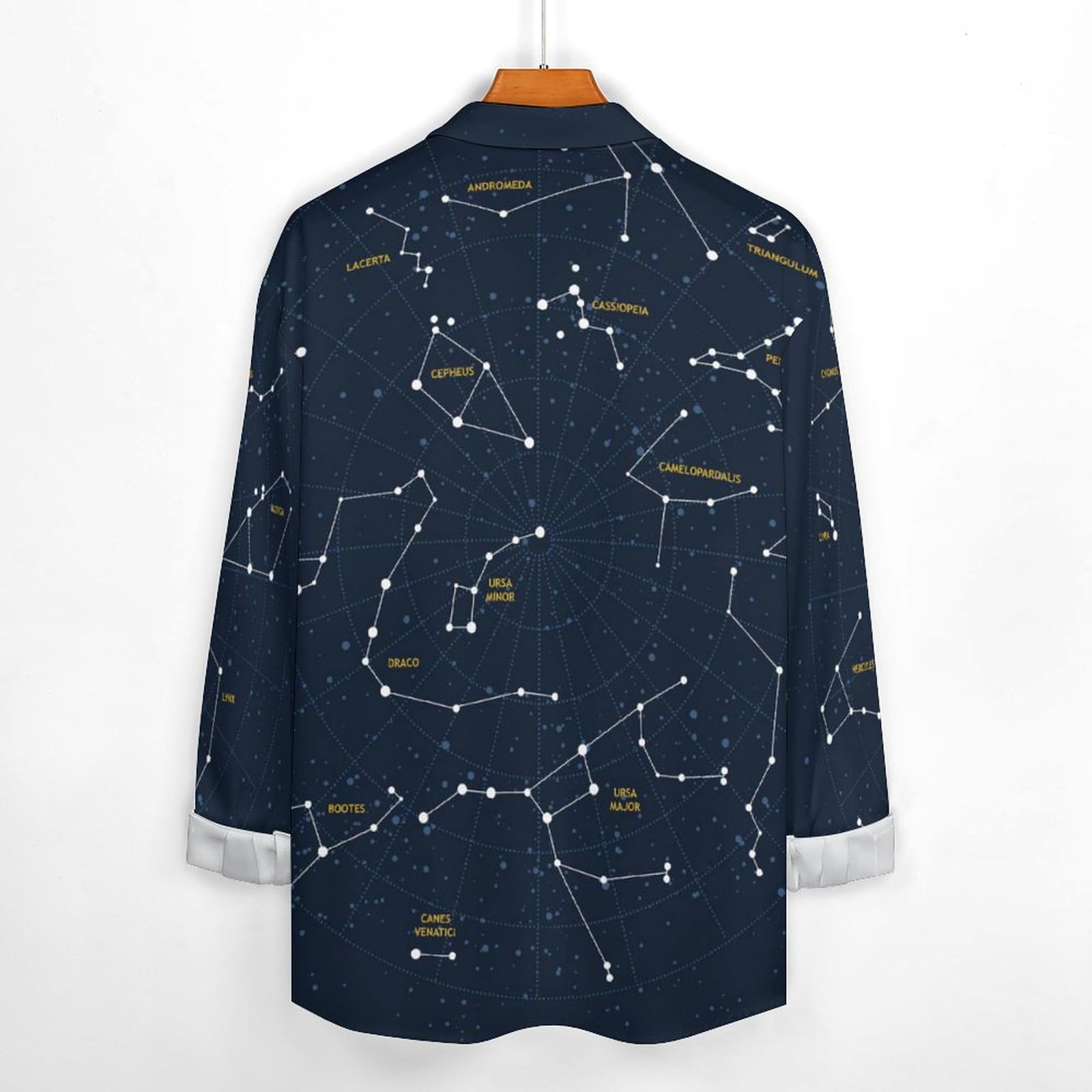 Amazon.co.jp: 星座柄 星柄 宇宙柄 メンズ シャツ 秋服 長袖 Tシャツ 