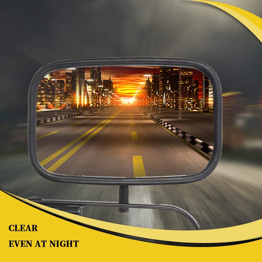 OCPTY Black Left Side Or Right Side Mirror Fit For 1984-1990 For Ford Bronco Ii Smooth Mirror Glass Manual Fold Non-Heated