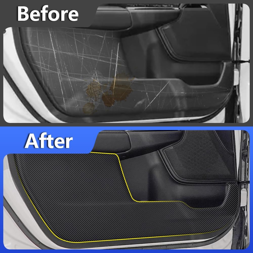 Car Door Anti Kick Pad for Honda CR-V CRV 2017 2018 2019 2020 2021 2022 Hybrid Accessories Carbon Fiber Style Leather Sticker Door Sill Protector Cover Edge Guard Side Mat Interior Dirty