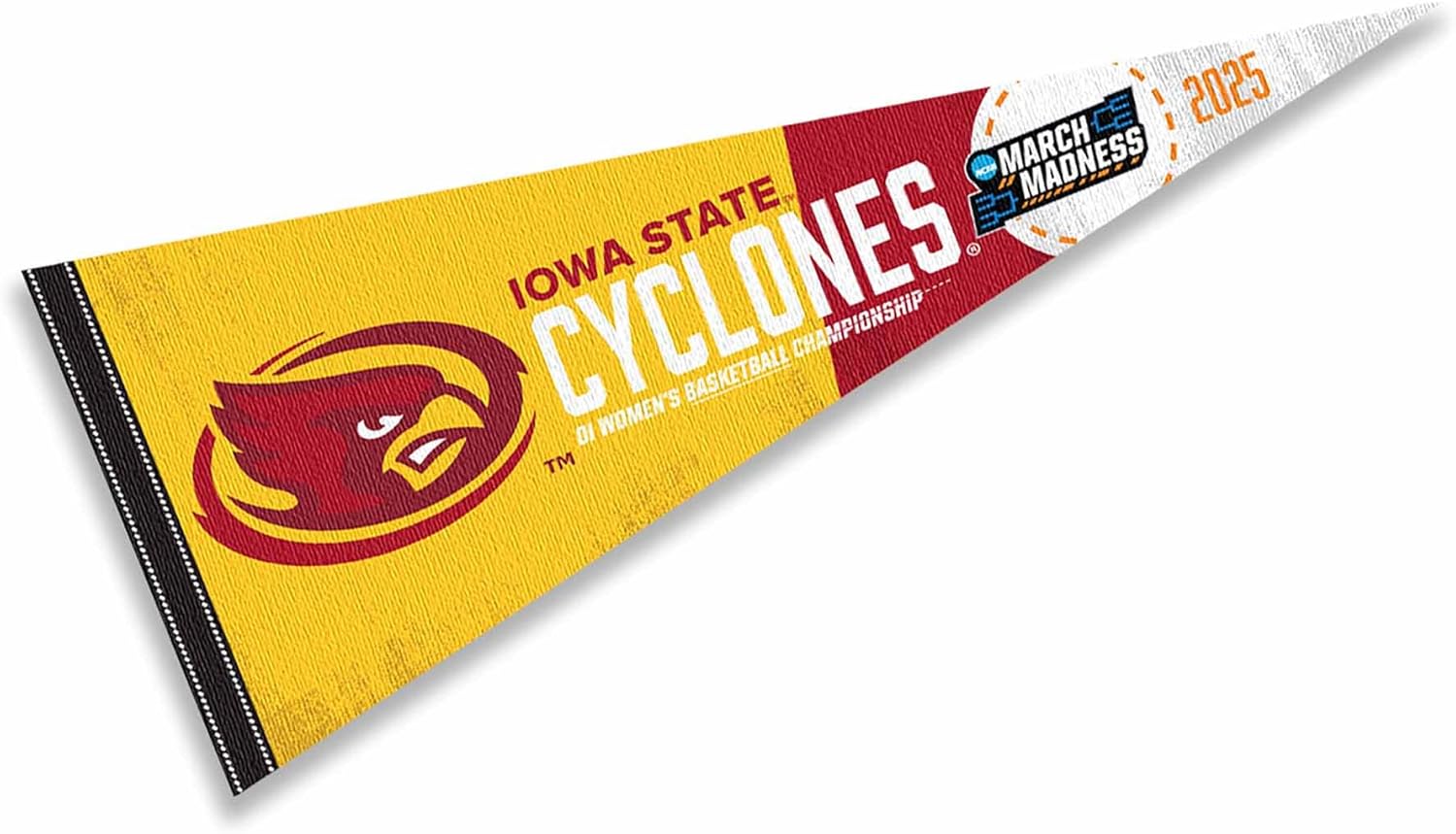College Flags & Banners Co. Iowa State Cyclones 2025 Women's March Basketball Madness Pennant Flag