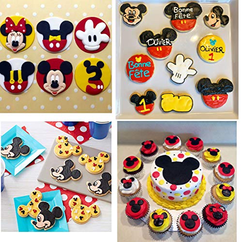 Foto von 8-teiliges Ausstechformen-Set für Kinder, Mickey-Mouse-Kopf, Minnie Maus, Schleife, --Körper, Handfläche und Schuhe, Keksausstecher, Fondant-Förmchen