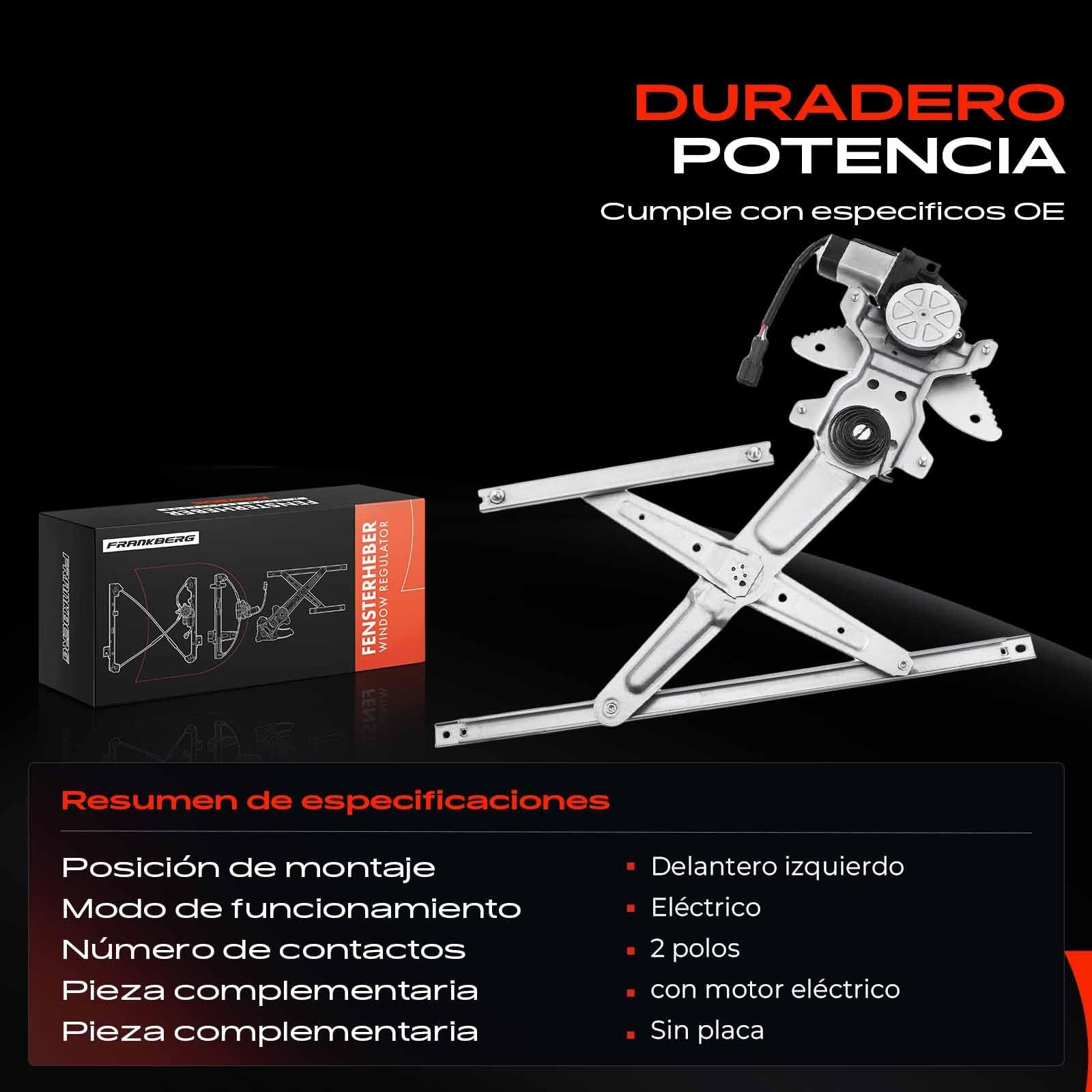 Frankberg Regulador de ventana con motor delantero izquierdo 0K2FA5956Y