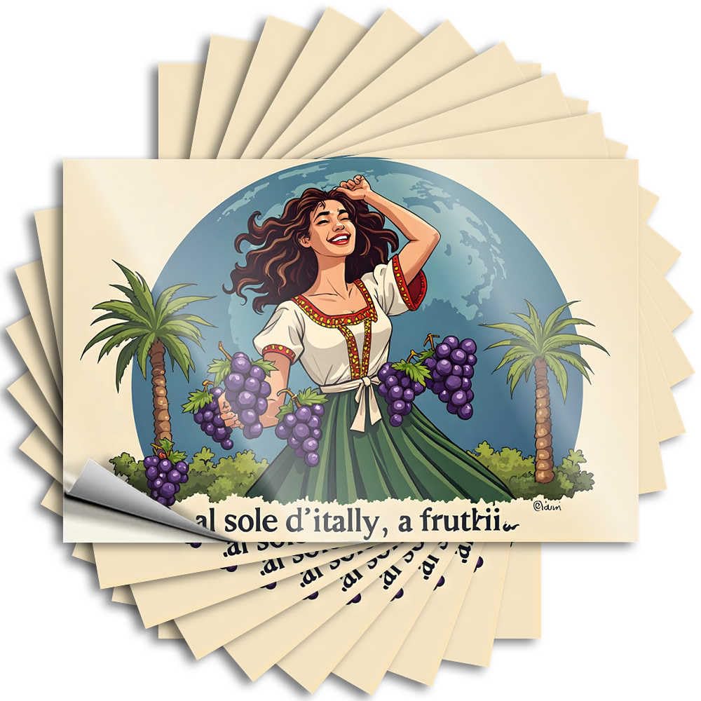 New, Saying Mom Wall Sunlit Italy: A Celebration of Fruits and Nature | Girly Waterproof Vinyl Stickers(6X9CM)