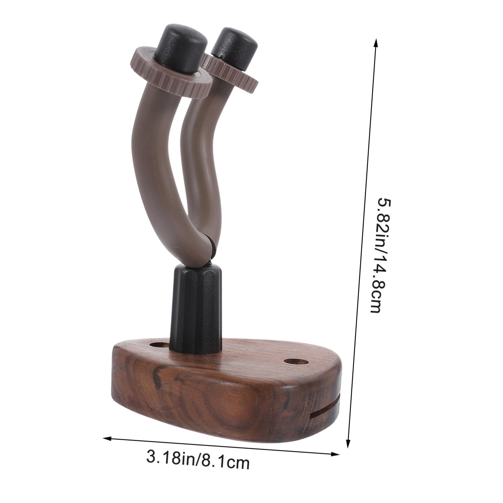 Yardwe Wall Mounted Guitar Hanger Walnut Guitar Wall Rack for Ukulele and Bass Easy to Install Music Lovers Space Saving Design
