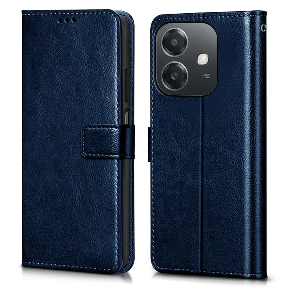 WOW IMAGINE Shock Proof Flip Cover Back Case Cover for Oppo A3x 5G | A3x 4G | A3 5G (Flexible | Leather Finish | Card Pockets Wallet & Stand | Blue) (B0DDQ3S9V1) Amazon Price History, Amazon Price Tracker