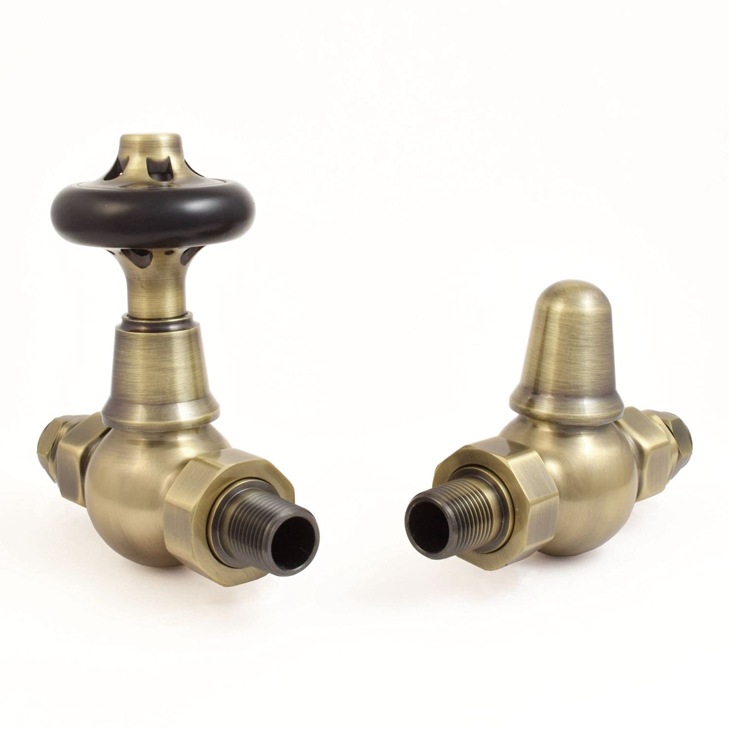 Hot Flow Antique Brass | Firth Traditional Manual Radiator Valve - (Straight Manual)